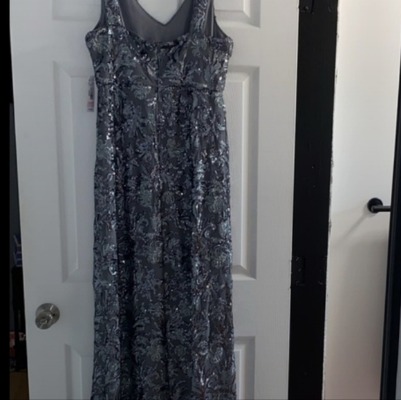 NWT Gray Sequin Gown - Picture 3 of 7